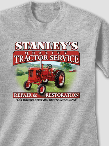 Tractor Service Sports Grey Adult T-Shirt