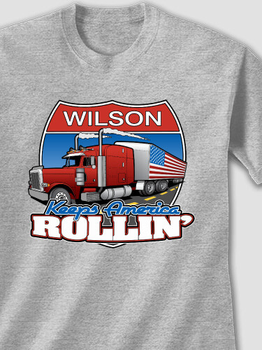 Trucking Sports Grey Adult T-Shirt