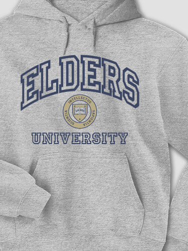 University Sports Grey Adult Hooded Sweatshirt