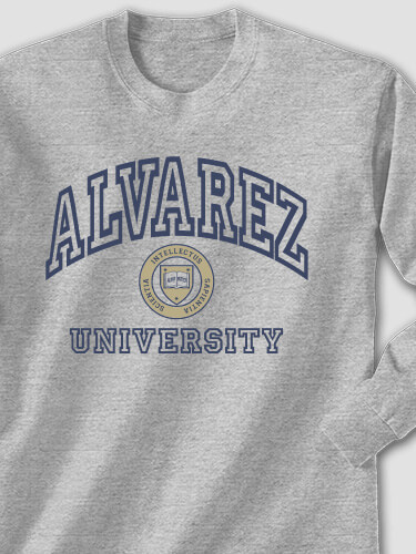 University Sports Grey Adult Long Sleeve