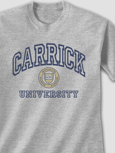 University Sports Grey Adult T-Shirt