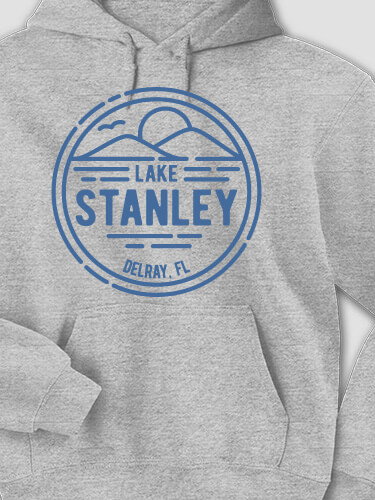 Vintage Lake Sports Grey Adult Hooded Sweatshirt