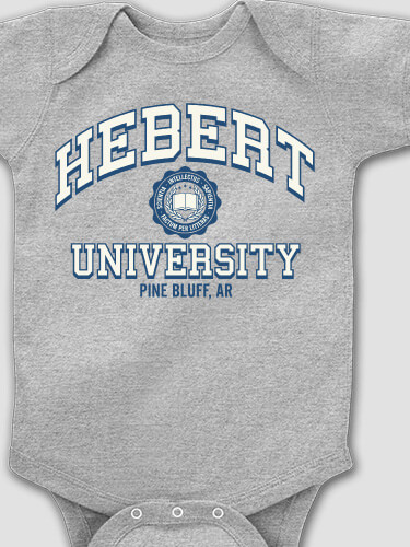 Vintage University Sports Grey Baby Bodysuit