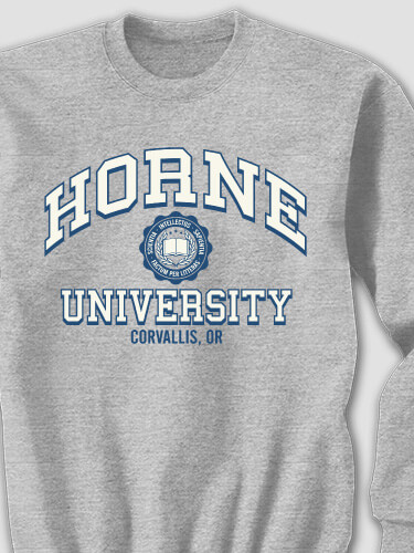 Vintage University Sports Grey Adult Sweatshirt