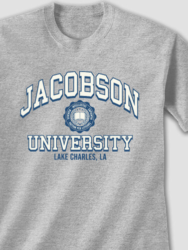 Vintage University Sports Grey Adult T-Shirt