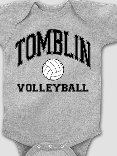 Volleyball Sports Grey Baby Bodysuit