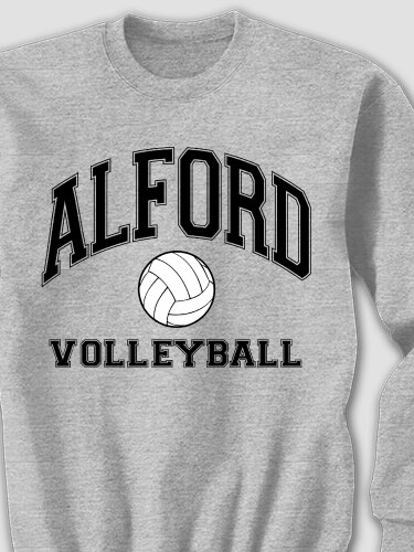 Volleyball Sports Grey Adult Sweatshirt