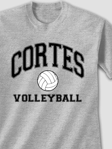 Volleyball Sports Grey Adult T-Shirt