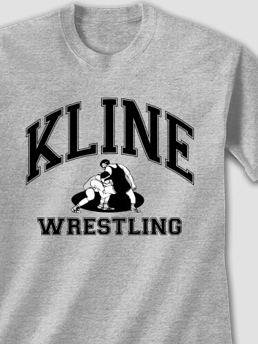 Wrestling Sports Grey Adult T-Shirt