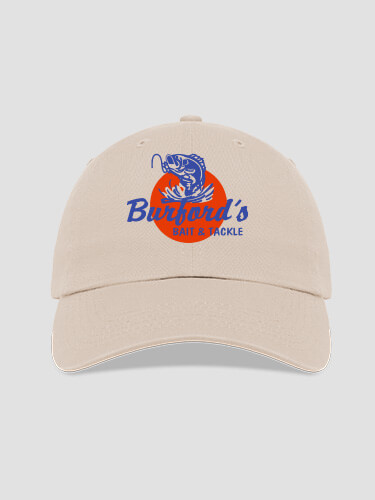 Bait and Tackle Stone Embroidered Hat