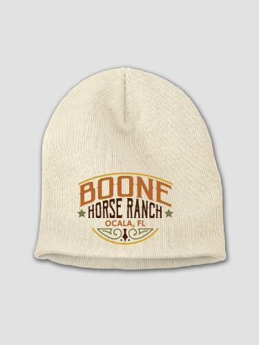 Classic Horse Ranch Stone Embroidered Beanie