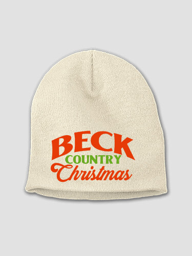 Country Christmas Stone Embroidered Beanie
