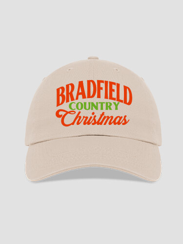 Country Christmas Stone Embroidered Hat