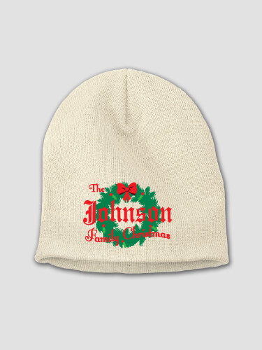 Family Christmas Stone Embroidered Beanie
