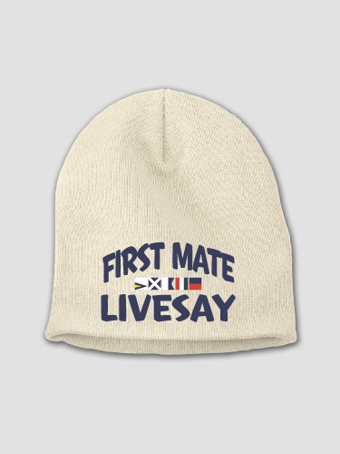 First Mate Stone Embroidered Beanie