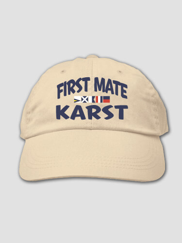 First Mate Stone Embroidered Hat