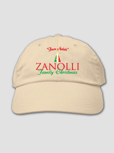 Italian Family Christmas Stone Embroidered Hat