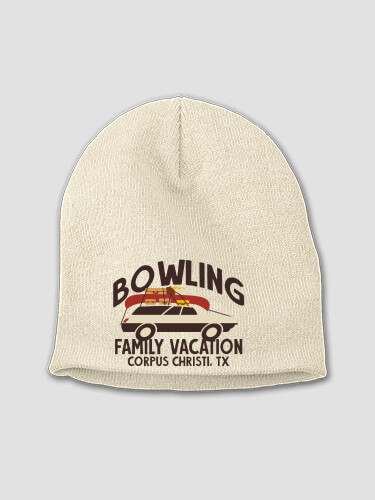 Retro Family Vacation Stone Embroidered Beanie