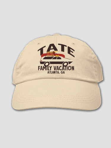 Retro Family Vacation Stone Embroidered Hat