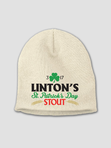 St. Patrick's Day Stout Stone Embroidered Beanie
