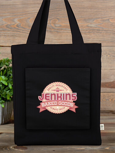 Baked Goods Tote Black Canvas Tote