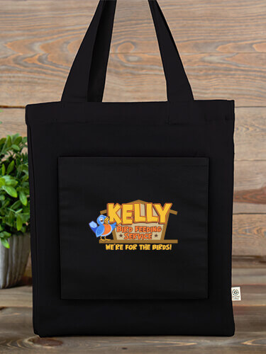 Tote Black Bird Feeding Service Personalized canvas-tote 