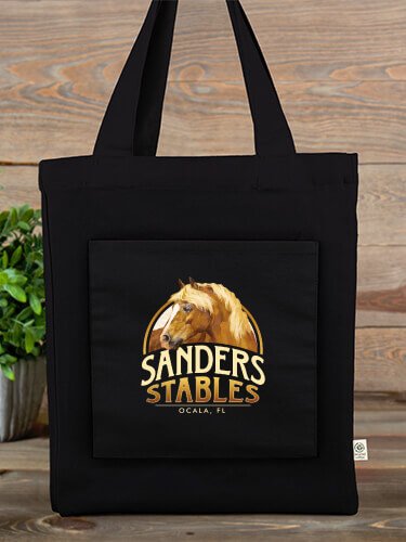 Classic Stables Tote Black Canvas Tote