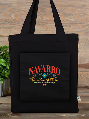 Tote Black Familia es Todo Personalized canvas-tote 