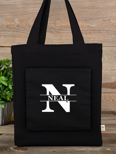 Tote Black Family Monogram Personalized canvas-tote 
