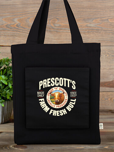 Tote Black Farm Fresh Bull Personalized canvas-tote 
