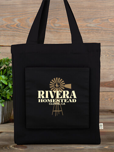 Homestead Tote Black Canvas Tote