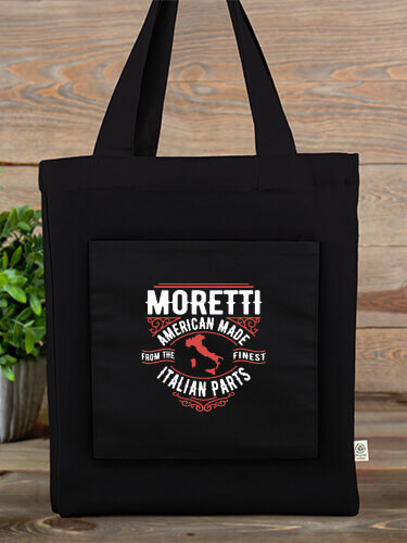 Tote Black Italian Parts Personalized canvas-tote 