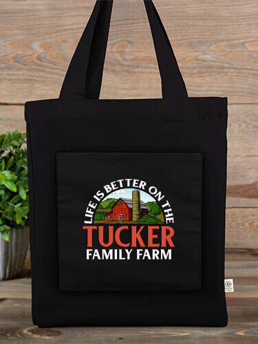 Tote Black Life Is Better Farm Personalized canvas-tote 