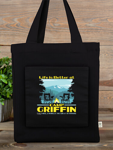 Tote Black Life Is Better Personalized canvas-tote 