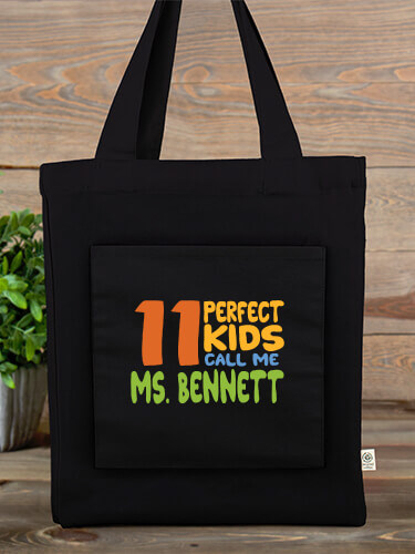 Perfect Kids Tote Black Canvas Tote