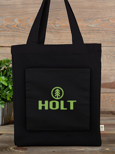 Pine Tree Tote Black Canvas Tote