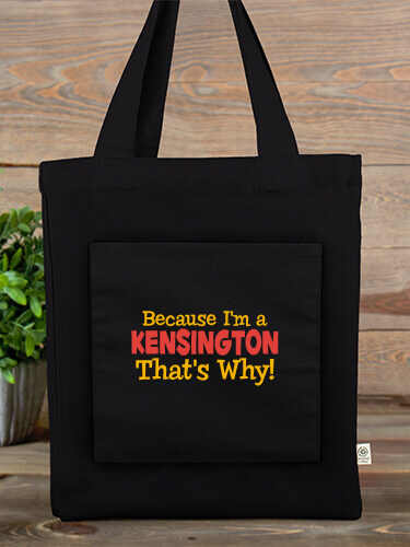 That's Why Tote Black Canvas Tote