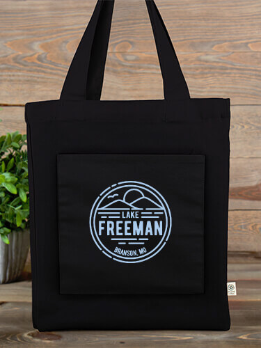 Vintage Lake Tote Black Canvas Tote