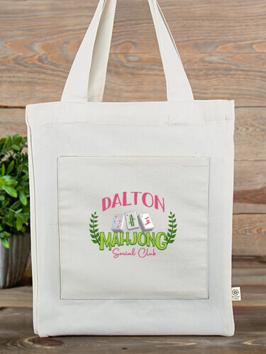 Mahjong Tote Natural Canvas Tote