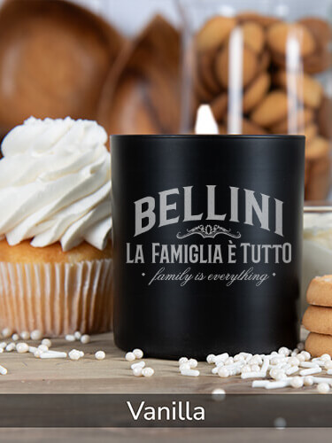 Family Is Everything Vanilla/Natural 11oz. Engraved Scented Candle