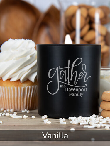 Gather Vanilla/Natural 11oz. Engraved Scented Candle