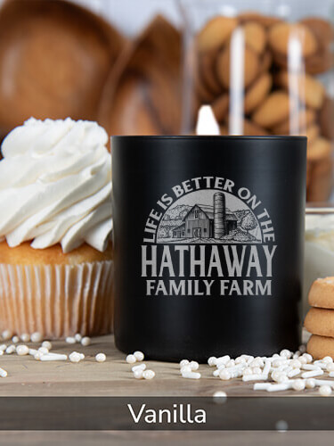 Vanilla/Natural Life Is Better Farm Personalized scented-candle 