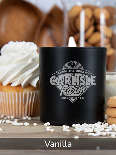 Vanilla/Natural Livin' The Dream Farm Personalized scented-candle 