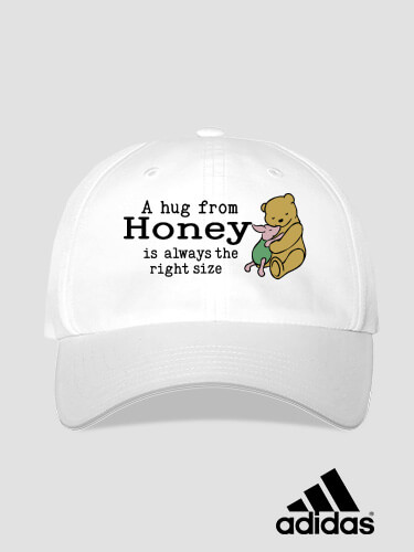 A Hug White Embroidered Adidas Hat