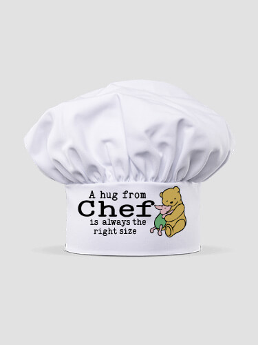 A Hug White Embroidered Chef Hat