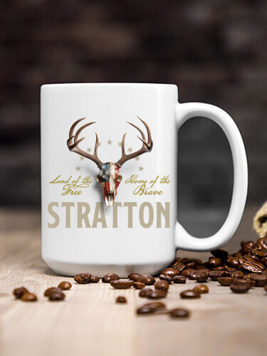 American Hunter White Ceramic Coffee Mug (single)