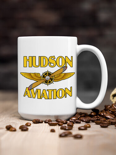 Aviation White Ceramic Coffee Mug (single)