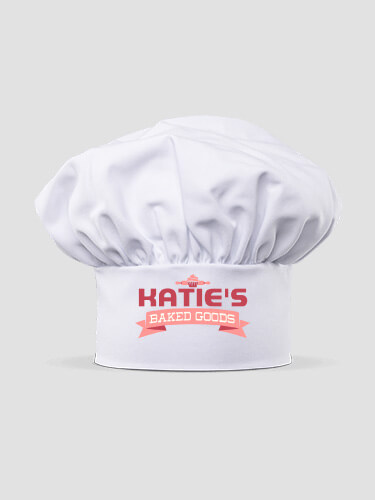 Baked Goods White Embroidered Chef Hat