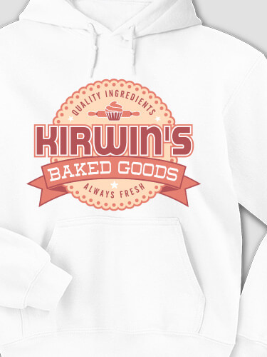 Baked Goods White Adult Hooded Sweatshirt