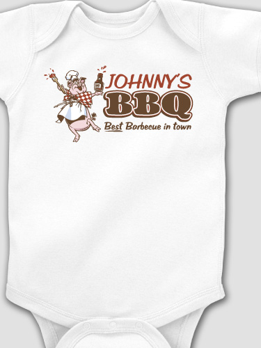 BBQ White Baby Bodysuit